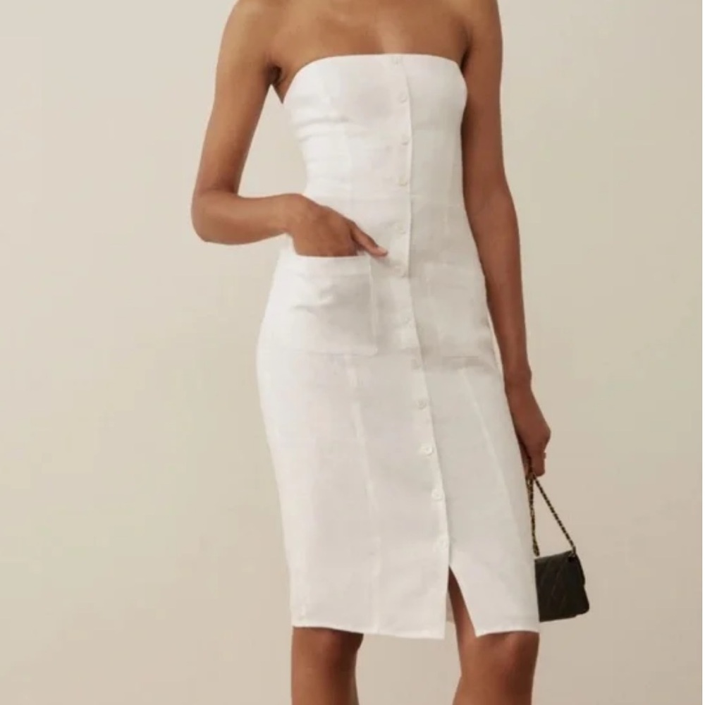 Reformation Prescott white linen dress